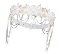 Elegante fascia per capelli con strass per donne anni '20 Flapper Hairband abito da sera fascia per capelli musica festival Hairhoop forniture per feste