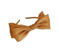 Elegante fascia per capelli in rete di seta con fiocco, antiscivolo, per donne e adolescenti, uso quotidiano