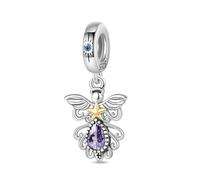 Elegante Fascino Angelo, Accessorio Braccialetto Fascino in Argento Sterling 925, Compatibile con Collana Braccialetto Pandora, Regalo per le Donne