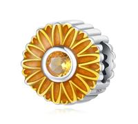 Elegante Fascino Margherita Perline, Accessorio Braccialetto Fascino in Argento Sterling 925, Compatibile con Collana Braccialetto Pandora