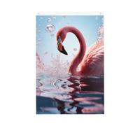 Elegante fenicotteri rosa in acqua bandiera da giardino di benvenuto 2 x 3 ft double face no dissolvenza casa cortile bandiere foto sfondo festa banner per cortile portico prato decorazione esterna