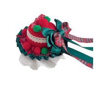 Elegante fermaglio per capelli a cilindro in miniatura, stile Lolitas, pizzo e perle, ornato per feste