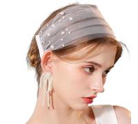 Elegante fermaglio per capelli a forma di velo, elegante e delicato, in pizzo, per sposa e occasioni speciali