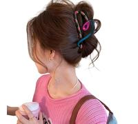 Elegante fermaglio per capelli ColorBlocked Bowknot Clip di resina olio goccia capelli styling clip accessorio per capelli per le donne copricapo moda