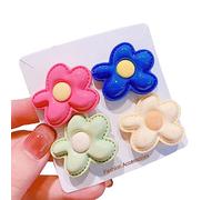 Elegante fermaglio per capelli con fiori irregolari semplice clip laterale carino fiore semplice per vestire in resina forcina affascinante accessorio floreale clip