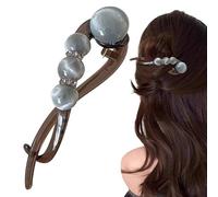 Elegante fermaglio per capelli con perle, decorazione alla, supporto per capelli antiscivolo per donne, dettagli dal design elegante, impugnatura resistente, strumento di bellezza, accessorio per