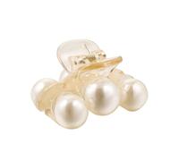 Elegante fermaglio per capelli da donna con perle artificiali, design elegante, per tutte le acconciature e varie occasioni