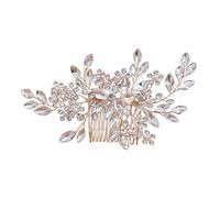 Elegante fermaglio per capelli da sposa, con perle e strass, fermaglio per capelli per eventi formali