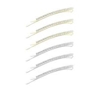 Elegante fermaglio per capelli francese con strass metallici set di 6 frangia laterale clip per capelli da donna modellante Decors per uso quotidiano