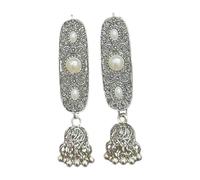 Elegante fermaglio per capelli in lega mongola con nappe e strass per donne che amano lo stile etnico e retrò