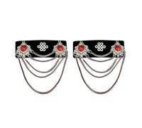 Elegante Fermaglio Per Capelli Mongolo Con Nappe E Strass Accento Per Le Donne Che Amano Gli Stili Etnici E Retrò