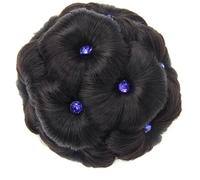 Elegante fermaglio per chignon con strass, per damigelle d'onore, matrimoni, con morsetto a molla antiscivolo per occasioni formali