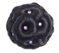 Elegante fermaglio per chignon con strass, per damigelle d'onore, matrimoni, con morsetto a molla antiscivolo per occasioni formali