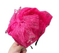 Elegante fiocco di pizzo con fascia per capelli per donne stile vintage, copricapo per feste e matrimoni