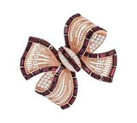 Elegante fiocco distintivo vestito accessorio bowknot spilla pin lega texture per abbinare le donne vestito elegante intricato spilla, Misura unica, come descritto