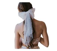 Elegante fiocco per capelli da sposa, accessorio per capelli da sposa con perle, design fatto a mano per le spose, perle squisite fissate sa