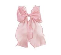 Elegante fiocco per capelli in tulle con coda lunga francese, fermaglio per capelli per donne e ragazze, per tutti i giorni e balli teatrali