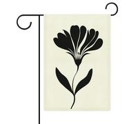 Elegante fiore linee semplici bandiera giardino vacanze stagionali juta doppia faccia casa cortile esterno bandiere 30,5 x 45,7 cm