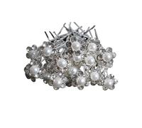 Elegante forcina per capelli in metallo a forma di U per matrimonio, con perle e cristalli, per donne, accessori per gioielli, 20 pezzi (20 spille2)