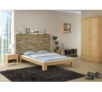 Elegante Futon matrimoniale 140x200 in Pino laccato con doghe rigide 60.67-14