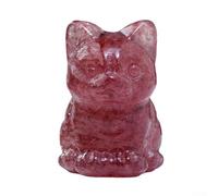 Elegante gatto fortunato per scultura in cristallo, decorazione per casa e ufficio, unica per gli appassionati di gatti, simbolo di prosperità e buona fortuna (C)