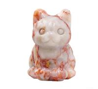 Elegante gatto fortunato per scultura in cristallo, decorazione per casa e ufficio, unica per gli appassionati di gatti, simbolo di prosperità e buona fortuna (F)