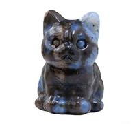 Elegante gatto fortunato per scultura in cristallo, decorazione per casa e ufficio, unico per gli appassionati di gatti, simbolo di prosperità e buona fortuna (H)