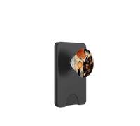 Elegante geisha con gatto nero luna rossa Giappone PopSockets PopWallet per MagSafe