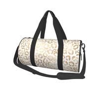 Elegante ghepardo leopardo bianco oro, Borsone da viaggio di grande capacità Borsa rotonda Borsa da viaggio sportiva Borsa da viaggio Borsa da fitness