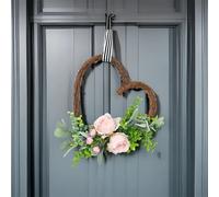 Elegante ghirlanda a forma di cuore 35 cm perfetta per feste di San Valentino