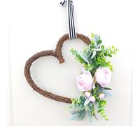 Elegante ghirlanda a forma di cuore 35 cm perfetta per feste di San Valentino