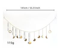 Elegante ghirlanda da appendere a parete fasi lunari boho metallo luna ghirlanda