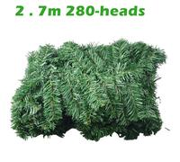 Elegante Ghirlanda Verde Artificiale Albero di Natale Pino Rattan 2 7M