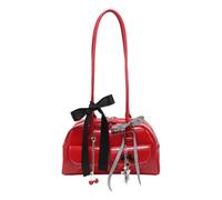 Elegante Giapponese Stili Borsa Aambraccio Dolce Band Archi Sacchetto In Ecopelle Con Borsa Superiore Per Le Donne PU Pelle Portafoglio, Colore: rosso