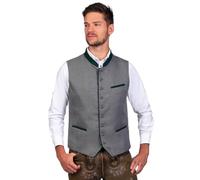 Elegante gilet bavarese Bastian grigio con motivo tradizionale, taglia 46-62 (48), grigio., 54