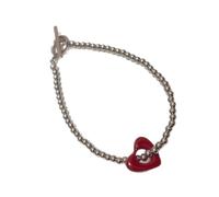 Elegante gioiello da donna regolabile annodato a forma di cuore in oro rosa, include borsa regalo per uso quotidiano da polso