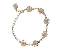 Elegante gioiello in lega con fiore adatto per donne moderne che apprezzano la raffinatezza e la raffinatezza nei loro accessori, Misura unica, come descritto