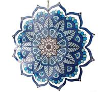 Elegante girandola a vento 3D per giardino in acciaio inossidabile da appendere che gira graziosamente, per migliorare il tuo spazio (fiore)