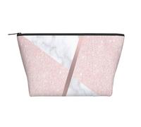 Elegante glitter oro rosa per ragazze e marmo bianco, Borsa da toilette Borsa per trucco Borsa per cosmetici Borsa da toilette da viaggio portatile
