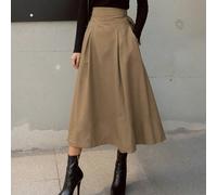Elegante gonna a-line da carnevale, gonna a ombrello con fiocco da indossare in vacanza, gonna lunga a vita svasata, gonna midi di moda a tinta unita per il ritorno a scuola in primavera L,M,S,XL,XS,X