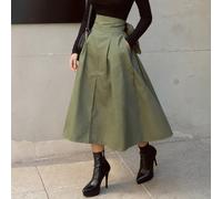 Elegante gonna a-line da carnevale, gonna a ombrello con fiocco da indossare in vacanza, gonna lunga a vita svasata, gonna midi di moda a tinta unita per il ritorno a scuola in primavera L,M,S,XL,XS,X