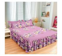 Elegante Gonna Da Letto For Un Arredamento Raffinato Della Camera Da Letto, Tessuto Morbido Alta Qualità, Soluzione Di Archiviazione Nascosta, For La Casa E L'appartamento(Purple,150x200cm)