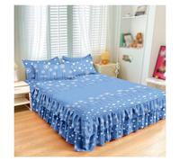 Elegante Gonna Da Letto For Un Arredamento Raffinato Della Camera Da Letto, Tessuto Morbido Alta Qualità, Soluzione Di Archiviazione Nascosta, For La Casa E L'appartamento(Blue,180x200cm)