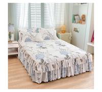 Elegante Gonna Da Letto For Un Arredamento Raffinato Della Camera Da Letto, Tessuto Morbido Alta Qualità, Soluzione Di Archiviazione Nascosta, For La Casa E L'appartamento(White,120x200cm)