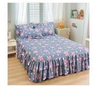 Elegante Gonna Da Letto For Un Arredamento Raffinato Della Camera Da Letto, Tessuto Morbido Alta Qualità, Soluzione Di Archiviazione Nascosta, For La Casa E L'appartamento(Gray,180x220cm)