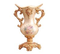 Elegante grande vaso in resina centrotavola da tavolo per cucina, sala da pranzo, soggiorno, decorazione per la casa, vaso alto americano, fiori per la decorazione della camera da letto, 40 cm (beige)