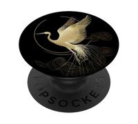 Elegante gru Art Deco Design Graceful Bird PopSockets PopGrip Adesivo