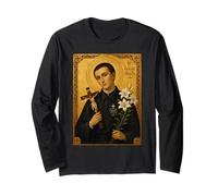 Elegante Icona Cattolica di San Gerardo Majella Maglia a Manica