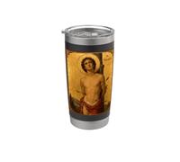 Elegante icona cattolica di San Sebastiano Bicchiere termico in acciaio inox doppia parete