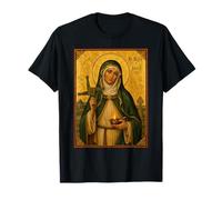 Elegante Icona cattolica di Santa Brigida d'Irlanda Maglietta